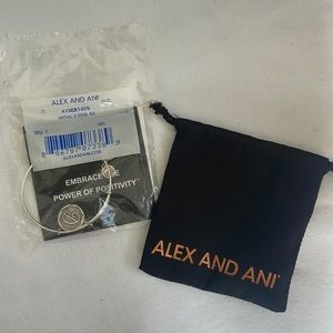 New Alex and Ani D initial bracelet - includes pouch
